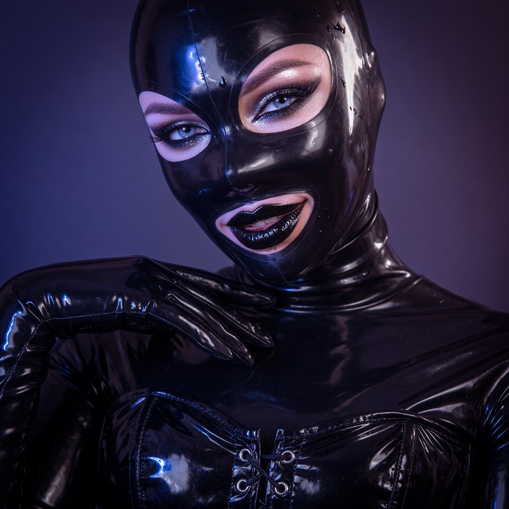 Latex hood inspired Lena Noir gallery image